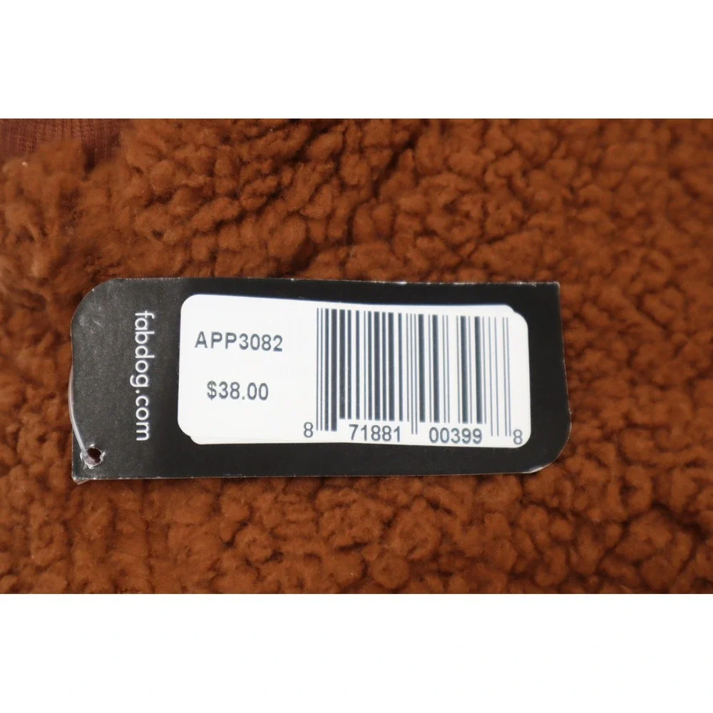 Fabdog Rust Sherpa‎ Dog Hoodie - Brown - 12